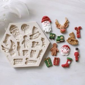 <b>Christmas</b> Fondant <b>Molds</b> Elk Santa Elf <b>Silicone</b> <b>Mold</b> DIY Chocolate Decorated Cake Baking Tool BPA Free Eco-Friendly Food Safe - Product Image 3