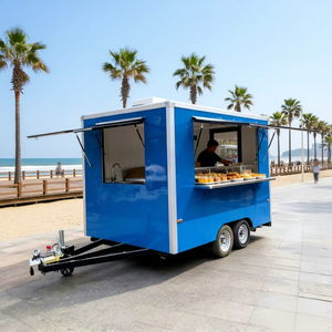 Remolque de Comida Vintage Personalizado para Europa, de Acero Inoxidable y Aluminio, con Parrilla para Barbacoa, Cocina Móvil para Camping y Caravana - Product Image 1