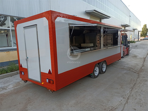 Custom Size Design Mobile Kitchen Food Truck USA Out Door Street Sale Pizza Taco Fast Food Trailer with Stainless Work Bench - Product Image 2