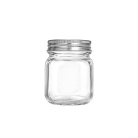Pot en verre transparent pour aliments, style moderne, écologique, 150 ml, 500 ml, 1000 ml, à large ouverture, pot de conserve avec couvercle en métal