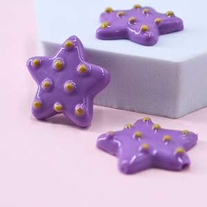 Molde de resina de estrella de cinco puntas de punto ondulado, reverso plano pintado a mano ecológico para DIY, joyería de crema, horquilla para teléfono móvil, Navidad - Product Image 1