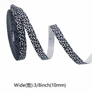 Cinta de Poliéster Grosgrain con Estampado de Leopardo de Alta Calidad para Lazos y Accesorios para el Cabello, Duradera, Navideña, 10 Yardas/Rollo - Product Image 2