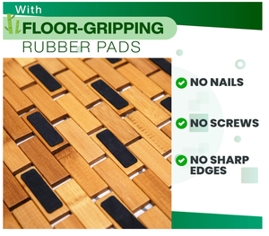 Bamboo Foldable Bath <strong>Mat</strong> <strong>for</strong> Bathroom Sauna Spa &amp; <strong>Tub</strong> Step-24x16x0.4 Inches Modern Farmhouse Decor - Product Image 5
