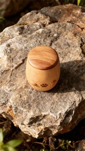 Compassionate Meaningful Engraved Wooden <strong>Pet</strong> Keepsake Box with Paw Prints for Living Room Mantel Display - Product Image 5