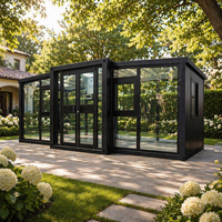 Module de vie de luxe haut de gamme, préfabriqué, en panneaux sandwich, pliable, de style Mid-Century Modern, pour hôtel, configuration 1