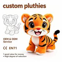Peluche Tigre Orange Personnalisée – Prix Abordable, Mini Peluche Tigre de Haute Qualité, Petite Peluche Tigre CE CPC