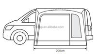 Auvent latéral gonflable de luxe pour minivan, portable, en polyester 190T, >3000mm, imperméable, résistant aux UV, double couche, à montage rapide