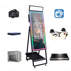 Hochzeiten 21,5 Zoll Touchscreen magische Foto kabine 44-Zoll-Touchscreen Instant Photo Booth Maschine Selfie Photo Booth Geschäft