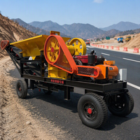 Concasseur à mâchoires mobile diesel PE250x400 longue durée de vie pour la construction routière, concasseur à mâchoires pour roches dures