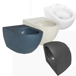 WC en céramique CE Rosatoiletpot, article pour salle de bain et cuisine, toilette surélevée. Confort supplémentaire, hub sanitaire, WC à poser, nouveau chasse d'eau W/C - Product Image 1