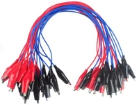 Câbles de test à double embout avec pinces crocodiles Touchgoal TG-FPC-04, sondes isolées en PTFE/PVC avec coque arrière, accessoires de connecteurs rouge et bleu