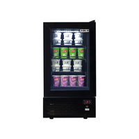 Congélateur à glace compact portable Meisda SD50 50L, alimenté par l'électricité, pour usage commercial, avec porte en verre, certifié CE