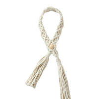 Accessoires de rideau mural bohème faits à la main, supports de plantes en macramé, attaches de rideau en coton tressé en forme de feuille, décoration industrielle pour la maison