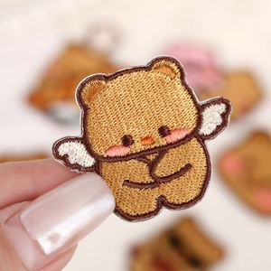 สติกเกอร์ติดเองน่ารักแบบใหม่ ขนาดเล็ก 2.9*2.5 ซม. ลายปักรูปหมีขนมปังเนย สำหรับตกแต่ง - Product Image 4