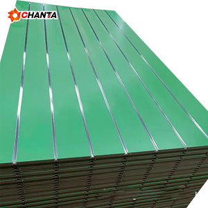 Thiết Kế Hiện Đại Phong Cách Trắng Melamine Phải Đối Mặt Ván <span class=keywords><strong>MDF</strong></span> 9Mm Rãnh Tấm Chống Cháy E1 Cho Thiết Kế Nội Thất - Product Image 2