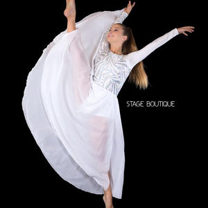 Robe de <span class=keywords><strong>danse</strong></span> <span class=keywords><strong>solo</strong></span> en mousseline de soie, costume de scène, vêtements de performance - Product Image 1