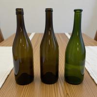 Bouteille de vin vide givrée personnalisée de haute qualité 750 ml, bouteille de vin rouge en verre ambré vert foncé noir, bouteille de vin transparente