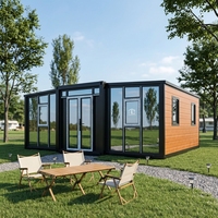 Maison conteneur préfabriquée en acier extensible, prête en 3 heures, 20, 30, 40 pieds, 3, 4, 5 chambres, bureau mobile/transportable