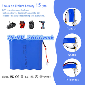 高功率 <span class=keywords><strong>3</strong></span>.7 伏锂离子电池芯 2600mah 18650 4S1P 2600mAh 14.8V 14.4V 锂离子圆柱形电池组 - Product Image 1