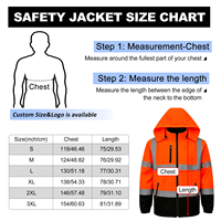 Chaqueta de Seguridad Impermeable de Alta Visibilidad, Chaqueta de Trabajo de Forro Polar Cálido y Resistente al Viento, Chaqueta de Construcción Reflectante de Alta Visibilidad para Hombre