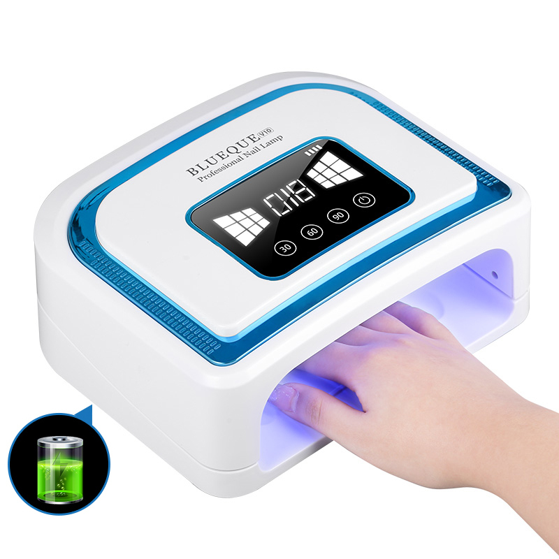 120W UV LED Smart Nail Lamp 30 Beads 180 Degree Irradiation No Hand Darkening Built in Battery Custom Logo for Importer