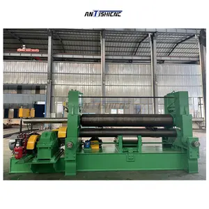 ANTISHICNC W11S-12X3000 3 Roller Steel Plate Rolling Machine Hydraulic Upper Roller Universal Plate Rolling Machine 3000mm Price