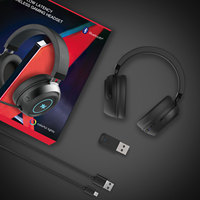 Casque Gaming Circum-Auriculaire avec Microphone Bluetooth et Réduction de Bruit CVC, Casque Sans Fil