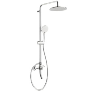 Juego de ducha gris con acabado plateado de 38 cm con pantalla digital y temperatura ajustable para baño - Product Image 2