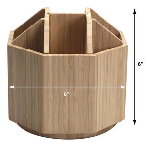 Porte-ustensiles rotatif à 360° en bambou, support de <span class=keywords><strong>rangement</strong></span> pour ustensiles de <span class=keywords><strong>cuisine</strong></span>, <span class=keywords><strong>petit</strong></span> pot pour ustensiles, vaisselle, organisateur de <span class=keywords><strong>cuisine</strong></span> - Product Image 4