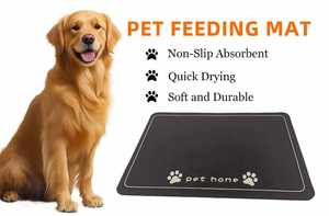 Futternapfunterlage für Katzen und Hunde, Schnell Wasserabsorbierende Hundematte, Wasserdichte Futtermatte für Futter und Wasser - Product Image 4