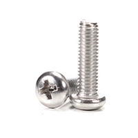304 Stainless Steel Screw Cross Round Head Screw PM Machine Wire Cross Slot Pan Head Small Screw M2M3M4M5M6