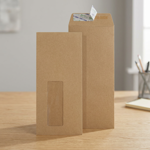 Enveloppe professionnelle Kraft Winpaq 8K4090P avec fenêtre de visualisation, 80 g/m², 4 x 9 pouces, à fermeture adhésive, pour factures et lettres, Malaisie - Product Image 2