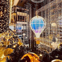 Lumières LED 3D en forme de montgolfière pour Noël et les fêtes, prix de gros, utilisation extérieure, décoration de paysage de mariage, indice de protection IP65, télécommande