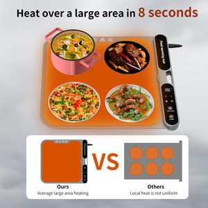 Silicone Classic Rectangle Food Heating Mat Flexible <b>Smart</b> Temperature Control Large Dining Placemat Home Warming <b>Pad</b> New - Product Image 3