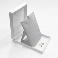 Boîte d'emballage personnalisée en plastique avec fermeture à pression, cartes de présentation, insert pour bijoux, boucles d'oreilles, collier, ensemble de boîtes pour perles et bijoux