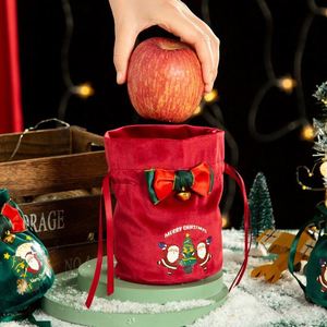 Sacs cadeaux personnalisables avec logo, écologiques, imprimés bonhomme de neige, pour bonbons de Noël, avec cordon de serrage, pour les fêtes - Product Image 3