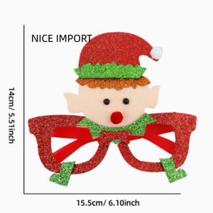 Lunettes de <span class=keywords><strong>Noël</strong></span> rouges style elfe, lunettes de dessin animé pour enfants et adultes, décorations de fête, montures de lunettes - Product Image 5