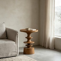 Table d'appoint sculpturale moderne en bois massif, décorative, sculptée à la main, durable, écologique, faite à la main, meubles de salon
