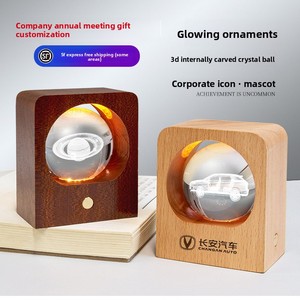 Lámpara Nocturna con Logotipo Personalizado, Grabado en Cristal 3D con Tema del <span class=keywords><strong>Horizonte</strong></span> de Singapur, para Regalos Corporativos, Aniversarios y Conmemoraciones - Product Image 2
