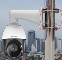 Support de caméra PTZ en acier inoxydable YUNTUO, support de montage sur poteau, pince pour poteau de lampe CCTV pour cerceau de 54 à 90 mm