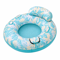 Bouée de piscine gonflable en polyester recouverte de tissu, avec fond en maille épaissie, chaise longue flottante, jouet aquatique, radeau de piscine