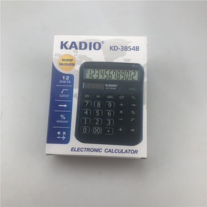 KADIO KD3854B 12 Digit Desktop Calculator Dual Power Supply Black - Product Image 5