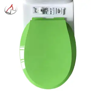 Cubierta de asiento de inodoro de plástico de PP de forma redonda, color verde