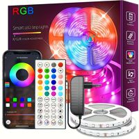 Bande lumineuse LED RGB SMD 5050 Télécommande USB et APP pour Bluetooth Ruban Diode Flexible pour TV Toile de Fond Salon Chambre