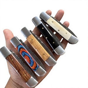 Couteau pliant de poche en acier Damas, manche en bois, haute qualité, multifonctionnel, qualité industrielle OEM, garantie 3 ans, pour détaillants, 59-60HRC - Product Image 2