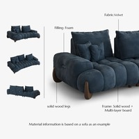 Canapé d'angle moderne trois places avec pieds en bois, revêtement en tissu, design modulaire, éponge haute densité, taille personnalisable pour salon