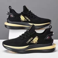 Automne extérieur marche course baskets pour hommes antidérapant confortable noir chaussures respirant maille TPU semelle extérieure-pour printemps hiver
