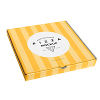 Boîtes à pizza de restauration rapide en plastique biodégradable, boîte d'emballage de pizza de hamburger de bagasse créative écologique