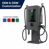 Station de recharge commerciale pour véhicules électriques 40kW 60kW 80kW, chargeur rapide DC mural à double connecteur CCS1 CCS2 NACS CHAdeMO Niveau 3