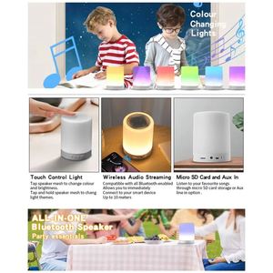 Hot Selling Wireless Bluetooth Speaker Smart Portable Desk Table Lamp Mini BT Support TF <b>Card</b> Aux - Product Image 3